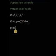 Operation On Tuple Python Creation Of Tuple Coding Python Programming Tuples