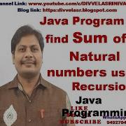 Java Program For Sum Of N Natural Numbers Using Recursion Sum Of First N Natural Numbers Java