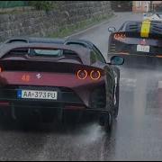Ferrari Cavalcade Going CRAZY In The Dolomites Daytona SP3 812 Competizione Aperta La Ferrari