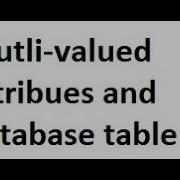 Representing Multi Valued Attributes In Tabular Form