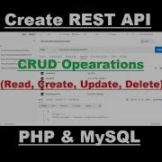 Create Simple REST API Using PHP MySQL PHP Projects