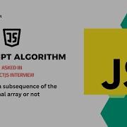 Subsequence Of The Original Array Javascript DSA ReactJS Interview