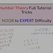 Number Theory For Competitive Programming Topic Stream 9