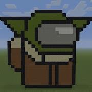 Minecraft Pixel Art Among Us Baby Yoda