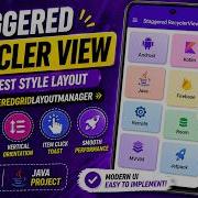 ANDROID RECYCLERVIEW STAGGERED LAYOUT TUTORIAL IN JAVA