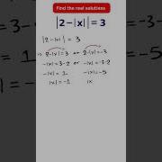 Equation With Absolute Values