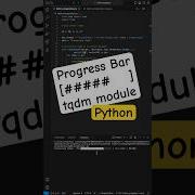 Use Tqdm Module To Add A Progress Bar In Python