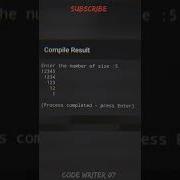 C Pattern Program Tutorial Video Shorts Youtubeshorts Coding Shortvideo