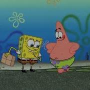 Spongebob And Patrick Dancing Over A Package