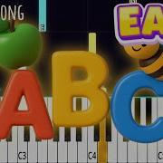 Alphabet Song ABC Song Easy Piano Tutorial Happy Piano