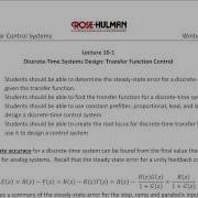 ECE320 Lecture10 1a Discrete Time Systems Transfer Function Control