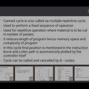CNC Technology Canned Cycle Subroutine