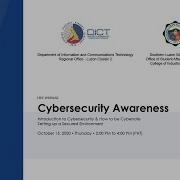 DICT SLSU Cybersecurity Awareness Webinar