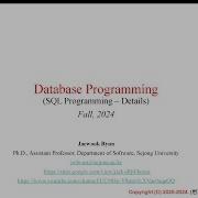 6 1 2024 2 Database Programming SQL Programming 3