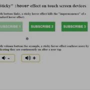 Sticky Hover Effect On Touch Screen Devices
