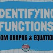 Identifying Functions From Graphs And Equations
