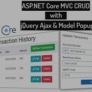 JQuery Ajax CRUD In ASP NET Core MVC Using Popup Dialog