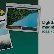 Lightbox Image With Magnifier Icon CSS Javascript