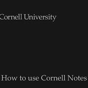 How To Use Cornell Notes