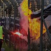 Hooligan Dressed As Photographer Sets Fire A Flag Of Guest Fans 2013