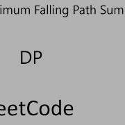 LeetCode 931 Minimum Falling Path Sum DP Java