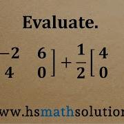Matrix Addition With Scalar Multiplication Example