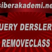 40 Gün JQuery Dersleri 40 RemoveClass