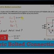 Problem 1 On Eccentric Bolted Connections Eccentric Loading Design Of Steel Structures