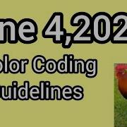 June 4 2026 Color Coding Guidelines