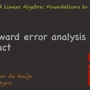 6 3 2 Backward Error Analysis Of Dot Product