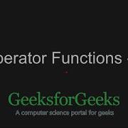 Python Programming Tutorial Operator Functions Part 2 GeeksforGeeks