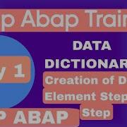 SAP ABAP DATA DICTIONARY Day 1 Creation Of Data Element Step By Step Sapabap Dataelement