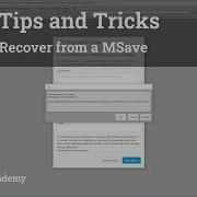 Autodesk Alias Tutorials L Alias Tips And Tricks 5 How To Recover From A MSave