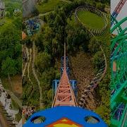 Все американские горки в Six Flags America Вид с переднего сиденья