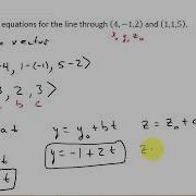 Finding Parametric Equations Passing Through Two Points
