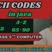 Ascii Codes In Java Class 9 10 ICSE Computer Theory Java