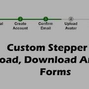 Custom Stepper For Upload Download And Forms Using HTML CSS And JavaScript