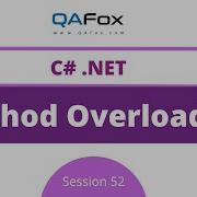 Method Overloading And Constructor Overloading C Net Session 52