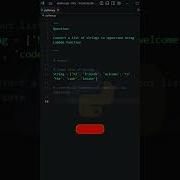 Convert List Of Strings To Uppercase Lambda Function Python Coding Shorts Python Ytshorts