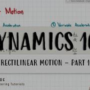 Dynamics Rectilinear Motion Constant Acceleration Part 1