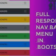 Responsive Navigation Bar Tutorial Navbar Menu In Bootstrap 4
