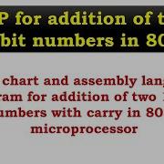 U4 Assembly Language Program For Addition Of Two 16 Bit Numbers With Carry In 8085 Microprocessor