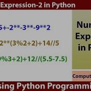 Numerical Expression 2 Using Python Mathematical Expressions Operator Precedence Math Operations