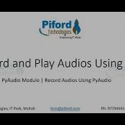 Record And Play Audios Using PyAudio
