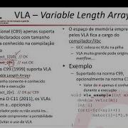 Capítulo 5 Parte 7 Variable Length Arrays VLA Linguagem C
