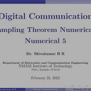 Sampling Theorem Numerical Numerical 5