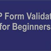 PHP Form Validation For Beginners Learn PHP Programming 1