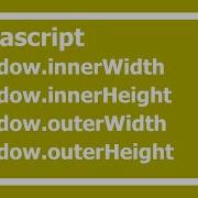 92 Javascript Window Inner And Outer Width And Height In Hindi