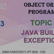 JAVA BUILT IN EXCEPTIONS