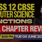 Class 12 CBSE Computer Science Functions Full Chapter Revision Xylem 12 CBSE